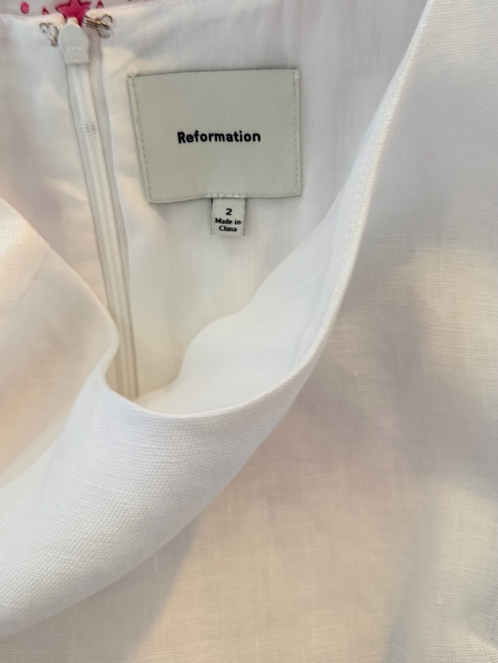 Reformation Felipe Belted Linen Dress In White, NWOT, never worn, no flaws. - Picture 9 of 16